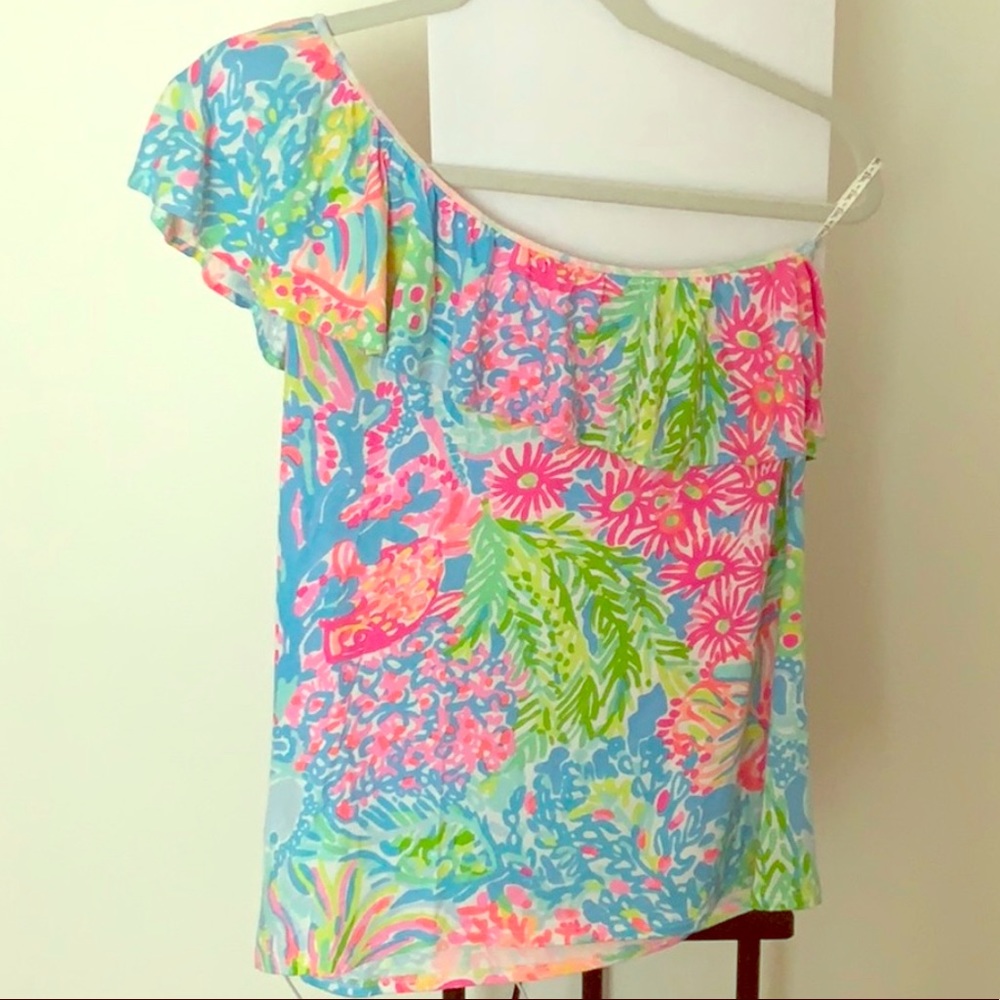 Lilly Pulitzer One Shoulder Top
